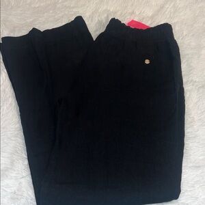 Lilly Pulitzer Lagoon Linen Small Deri Linen Palazzo Pants Onyx